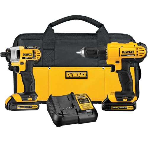 DEWALT 20V MAX Cordless Drill and Impact Driver Combo Kit 2-Battery