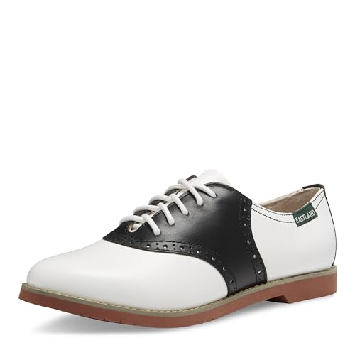 Eastland Women's Sadie Oxford, Black/White, 7.5 Medium US, 3331