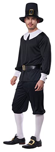 California Costumes Pilgrim Man Costume Large Black,White