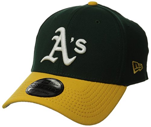 New Era MLB Oakland Athletics Team Classic Home 39Thirty Stretch Fit Cap, Green, Large/X-Large