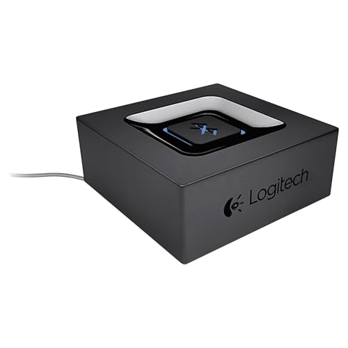 (-40%) Logitech Kabelloser Bluetooth Audio-Empfänger, Multipoint Bluetooth, 3.5 mm & Cinch-Eingang, Pairing-Taste, 15 m Reichweite, EU Stecker, PC/Mac/Tablet/Handy/AV-Receiver/Stereoanlage - Schwarz