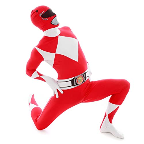 Morphsuits Official Power Ranger Morphsuit Costume,Red,Large 5'4"-5'10" (163cm - 177cm)