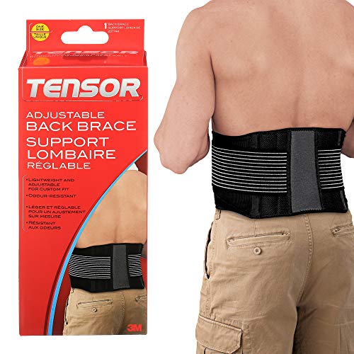 Tensor Back Brace Support, One-SizeMUELLER Sports Medicine Lumbar Back Brace with Removable Pad, Ideal for Upper and Lo