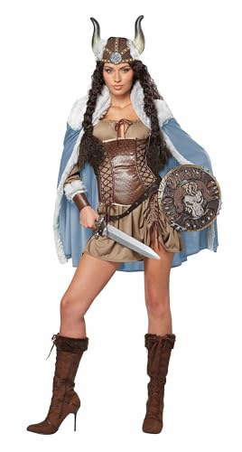 California Costumes Women's Viking Vixen Costume Medium Tan,Brown