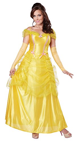 California Costumes Womens Classic Beauty Fairytale Princess Long Dress Gown Adult Sized Costume, Yellow, Medium US