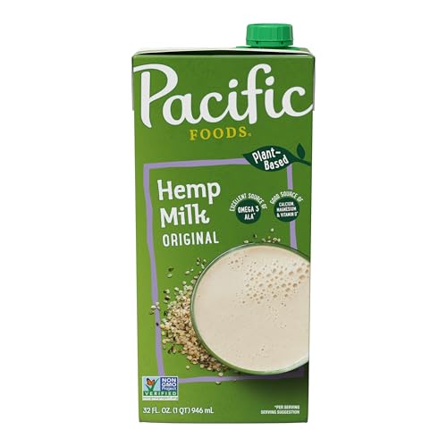Pacific Foods Original Hemp Milk, Plant Based Milk, 32 oz Carton
