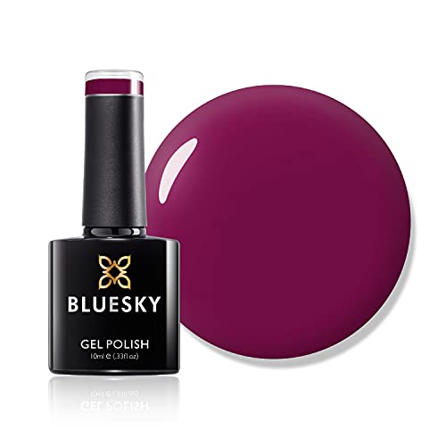 Bluesky Gel Nail Polish, Tinted Love 80557, Claret, Currant, Dark, Purple, Red, Long Lasting, Chip Resistant, 10 ml (Requires Drying Under UV LED Lamp)