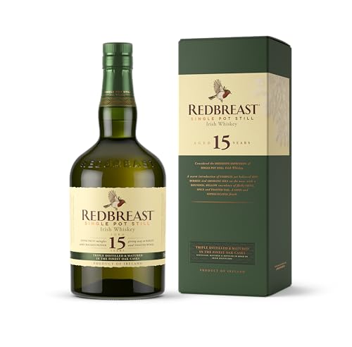 (-15%) Redbreast 15 Jahre Single Pot Still Irish Whiskey – Kraftvolle Whiskey-Komposition aus Irland – 1 x 0,7 l