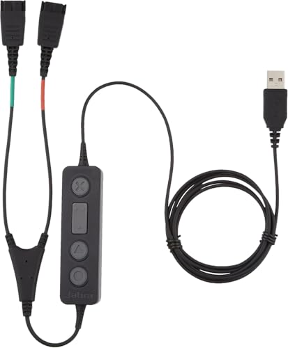Jabra Link 265 USB/QD Training Cable | Dual Headset Supervisor Cable for Call Center Training | USB-A to Quick Disconnect (QD) | Compatible QD 