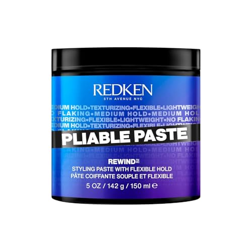 Redken Pliable Styling Paste With Flexible Hold For All Hair Types - Adds Lightweight, Flexible Texture & Moisture, Medium Hold