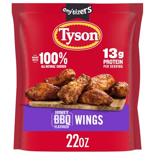Tyson Any'tizers BBQ Bone In Chicken Wings, 22 oz (Frozen)