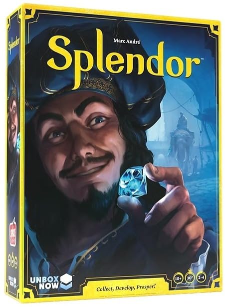 Asmodee Splendor Board Game - Master The Art of Wealth and Prestige! - Engaging Gem Mining Strategy Game for Kids & Adults, Ages 10+, 2-4 Players, 30 Min Playtime