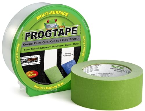 Frog Tape Green Multi Surface Painters Masking Tape 48mm x 41.1m. Indoor painting and decorating for sharp lines and no paint