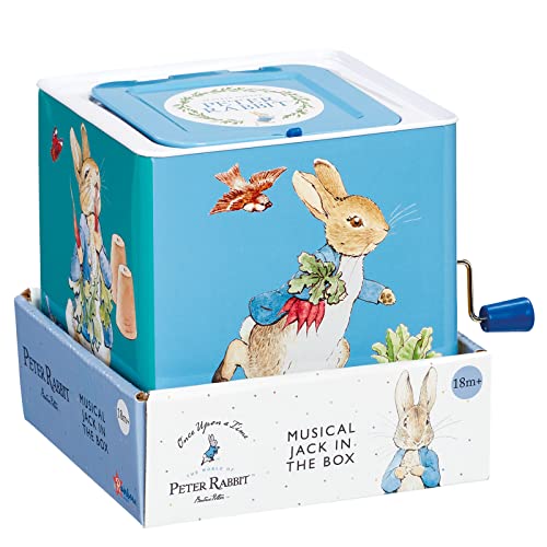 Peter Rabbit Jack in the Box, 14.5 x 14.5 x 15.5 centimeters, Blue