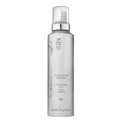 Kenra Platinum Thickening Mousse 12 | Volumizing Styler | Adds Fullness & Body | Humidity Protection Up To 48 hours | Desity Plumping up tp 150% | Thermal Protection | All Hair Types | 6.7 oz