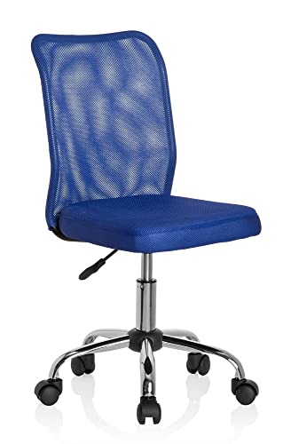 hjh OFFICE KIDDY NET Kinder-Drehstuhl, Stoff/Netz, mitwachsend, ohne Armlehnen, höhenverstellbar, Grau