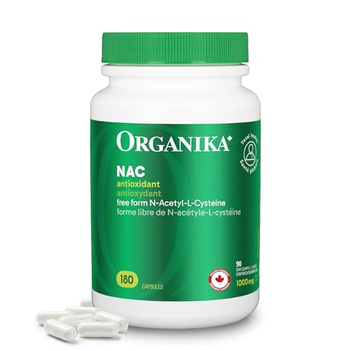 Organika Canadian-Made NAC (N-Acetyl-L-Cysteine) 500mg - 180caps