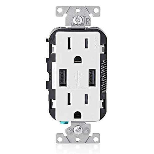 Leviton T5632-W 15A USB Charger Customer Friendly From a trusted name in outlet technology,