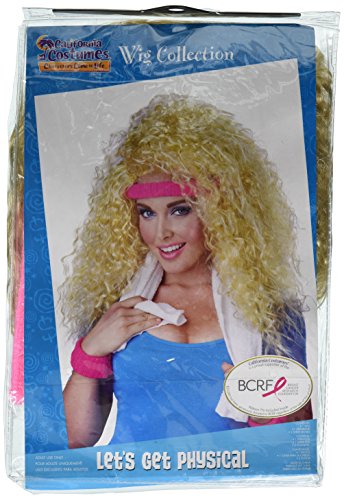 California Costumes, Let's Get Physical Wig & Sweatband set, Women's Costume Wig