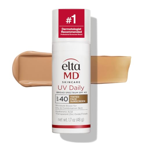 EltaMD UV Daily Tinted Face Sunscreen Moisturizer, SPF 40, 1.7 oz