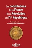 Les Constitutions De La France De La Rvolution La Ive Rpublique Savoir