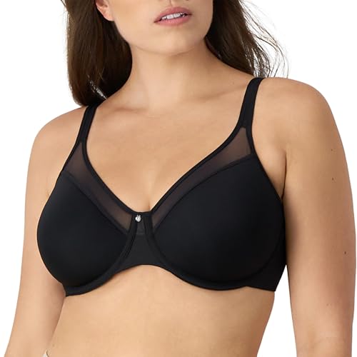Bali Women's One Smooth U Ultra Light Illusion Neckline Underwire Bra, Black,38C