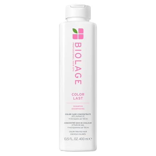 Biolage Color Last Shampoo - For Color-Treated Hair, Nourishes, Strengthens, Hydrates, Soybean Oil & Stearic Acid, Paraben & Mineral Oil-Free, Vegan, 13.5 Fl Oz, Packaging May Vary