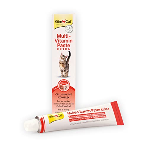 (-25%) GimCat Multi-Vitamin Paste Extra - Katzensnack mit Fischöl für ein starkes Immunsystem und den Zellstoffwechsel - 1 Tube (1 x 200 g)