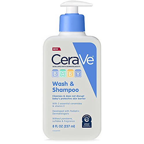 CeraVe Baby Wash and Shampoo Fragrance Paraben Sulfate Free 8 oz