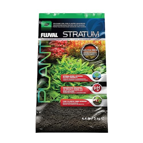 Fluval 12693 Plant and Shrimp Stratum for Freshwater Fish Tanks, 4.4 lbs. – Aquarium Substrate for Strong Plant Growth, Supports Neutral to Slightly Acidic pH