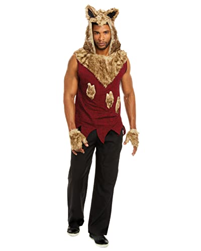 Dreamgirl Men's Big Bad Wolf, Multi-Colored, Large