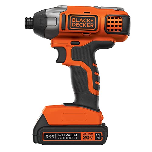 BLACK+DECKER 20V MAX* POWERCONNECT 1/4 in. Cordless Impact Driver Kit (BDCI20C)Impact Driver Kit,21V Max Torque 3095 In