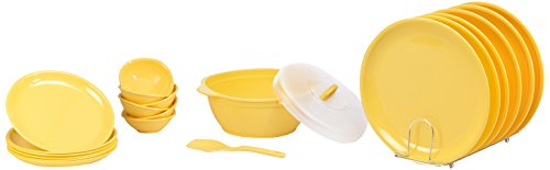 SignoraWare BPA Free Plastic Round Dinner Set | Microwave Safe | Unbreakable & Lightweight | Odor-Free | Great for Parties & Gatherings | Ideal for Re