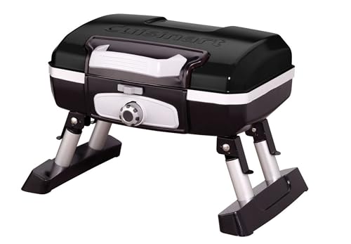 Cuisinart Petite Gourmet Portable Gas Grill, Compact &amp; Lightweight Tabletop Small Grill for BBQs, Camping, Tailgates
