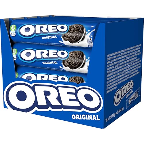 (-33%) OREO Original Kakokekse – 16 x 154 g – Mit einer leckeren Crèmefüllung mit Vanillegeschmack