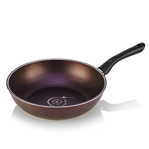 TECHEF Collection Art Pan Wok, Aluminium, Aubergine-lila, 12 inches