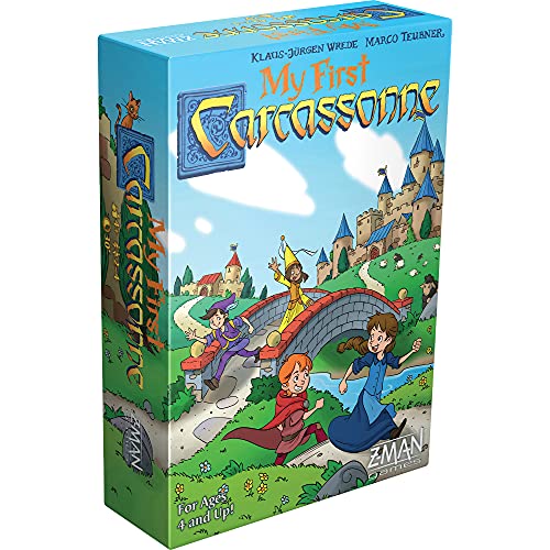 Asmodee My First Carcassonne Board Game - Medieval Strategy Game with Colorful Tile Placement, Family Fun for Kids & Adults, Ages 4+, 2-4 Players, 30 Minute Playtime