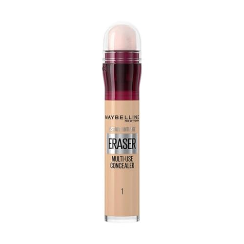 Maybelline Concealer Instant Anti Age Eraser Eye Concealer, Dark Circles and Blemish Concealer, Ultra Blendable Formula Dermatologist Tested & Suitable for Sensitive Skin 01 Light