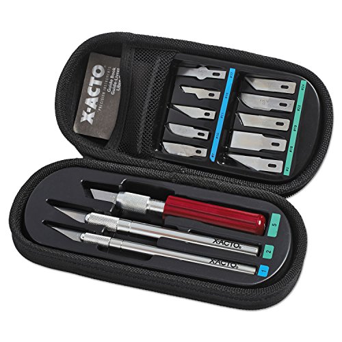 X-ACTO Compression Basic Knife Set 3 Knives 13 Blades Soft Carry Case 17 Count