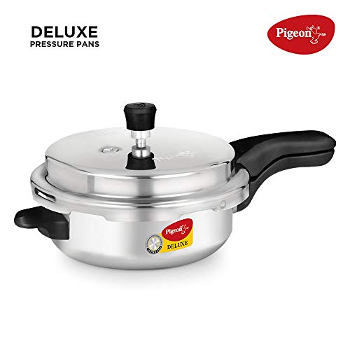 Pigeon by Stovekraft Aluminium Pressure Pan Senior with Outer Lid, 6-Litres,Silver