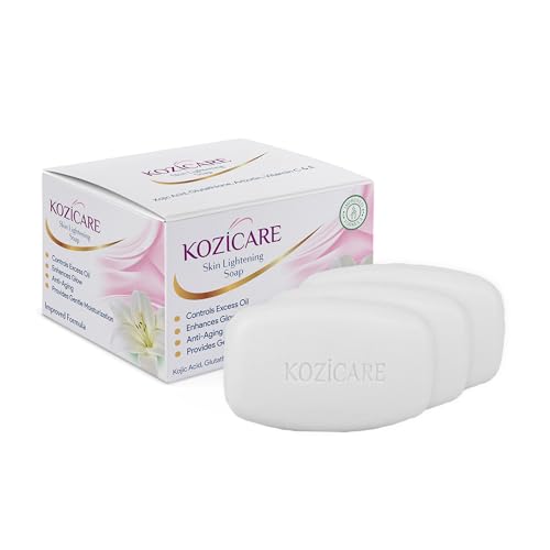 Kozicare Kojic Acid Soap & Glutathione | Whitening | Body Tan Removal | Bath for Men & Women | Remove Dark Spots & Hyperpigmentation | For Glowing Ski