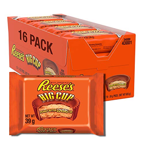 (-50%) Reeses Big Cup Standard Bar - Großer Erdnussbutter-Cup-Riegel: 16 Stück (16 x 39 g)