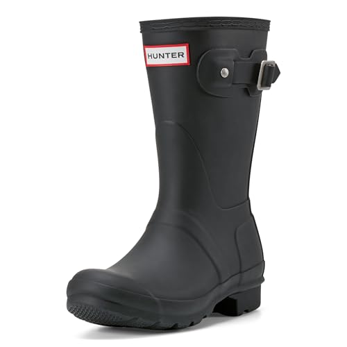 Hunter Women's Original Short Rain Boots, Black, 7