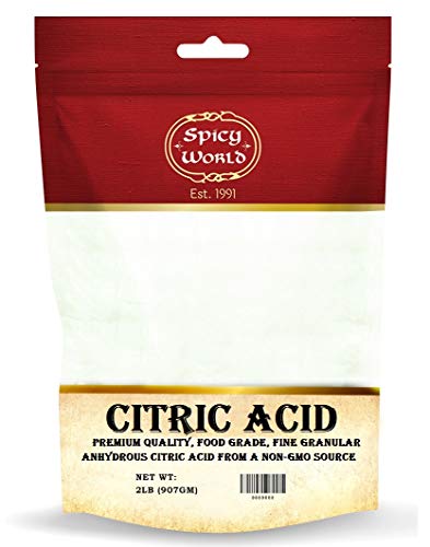 Citric Acid 2 LB Bag - 100% Pure, Food Grade & Non-GMO - Citric Acid Powder For Cleaning, Bath Bombs, Preserving - Fine Granular by Spicy World