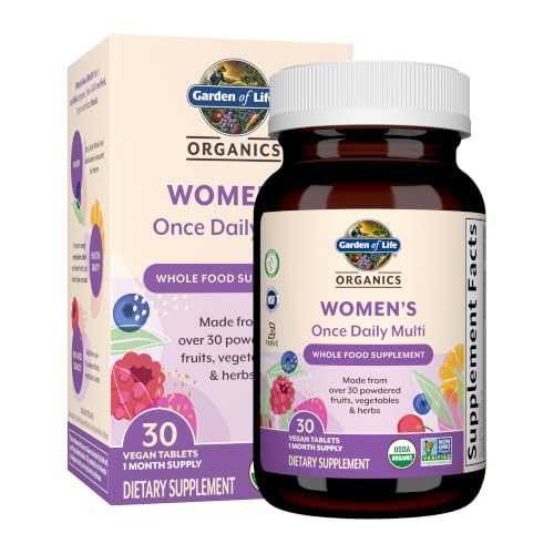 Garden of Life Multivitamin for Women - mykind Organics Women's Once Daily Multi - 30 Tablets, Whole Food with Iron, Biotin, Vegan Organic Vitamin for Womens Health, Energy Hair Skin & Nails: Buy Online at Best Price in UAE