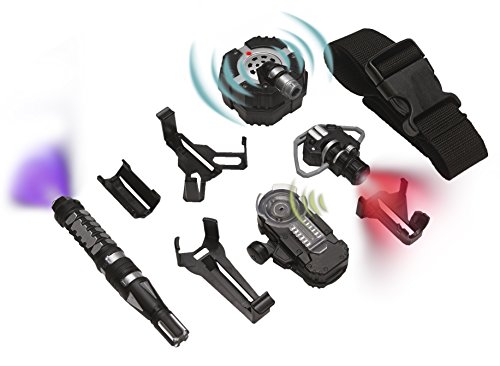 SpyX / Micro Gear Set - 4 Real Spy Toys Kit + Adjustable Belt for Spy Kids Role Play. Junior Secret Agent / Detective / Ninja Toy Gadgets Set for Boys & Girls