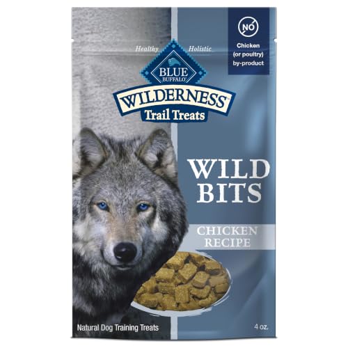 Blue Buffalo Wilderness Wild Bits Soft & Chewy Training Treats for Dogs, Grain-Free, Chicken Recipe, 4-oz. Bag