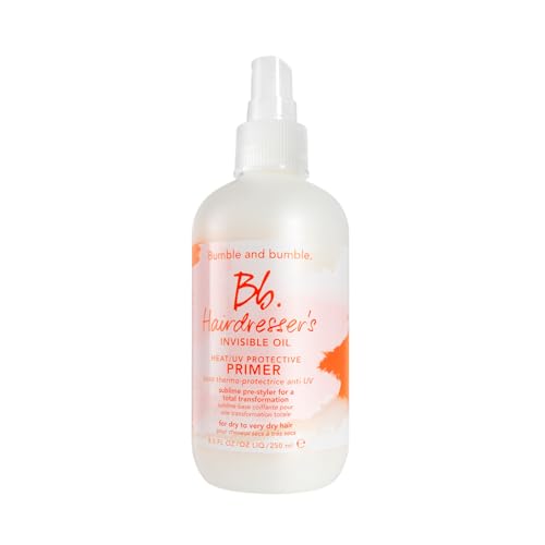 Bumble and bumble. Hairdresser's Invisible Oil Heat/UV Protection Leave-In Conditioner Hair Primer | Hydrating, Anti Frizz, Color Safe | Straight, Coily | With Argan Oil + Coconut Oil, 8.5 Fl Oz