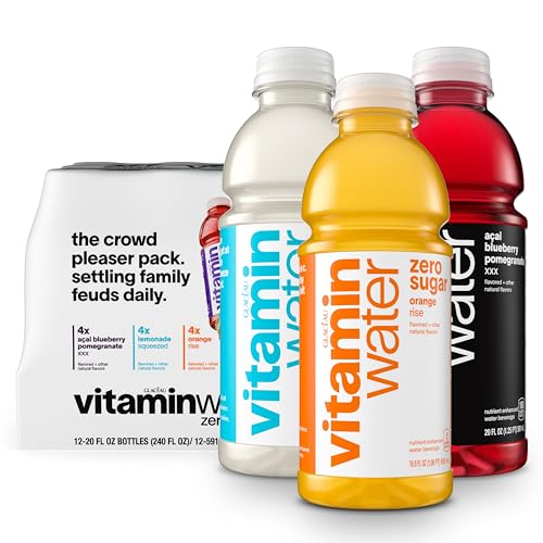 vitaminwater zero variety pack nutrient enhanced water w/ vitamins, 20 fl oz, 12 Pack
