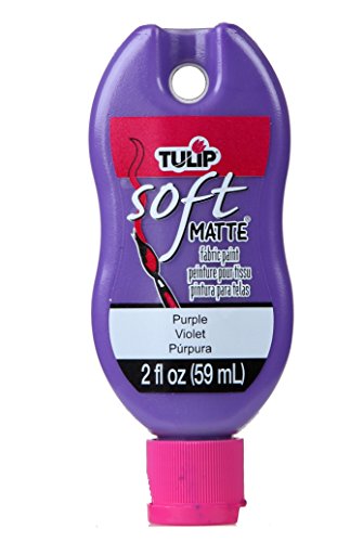 Tulip Soft Fabric Paint, Washable, Stays Soft and Flexible, Permanent Paint, for Light and Dark Fabrics, 2 fl oz, Purple